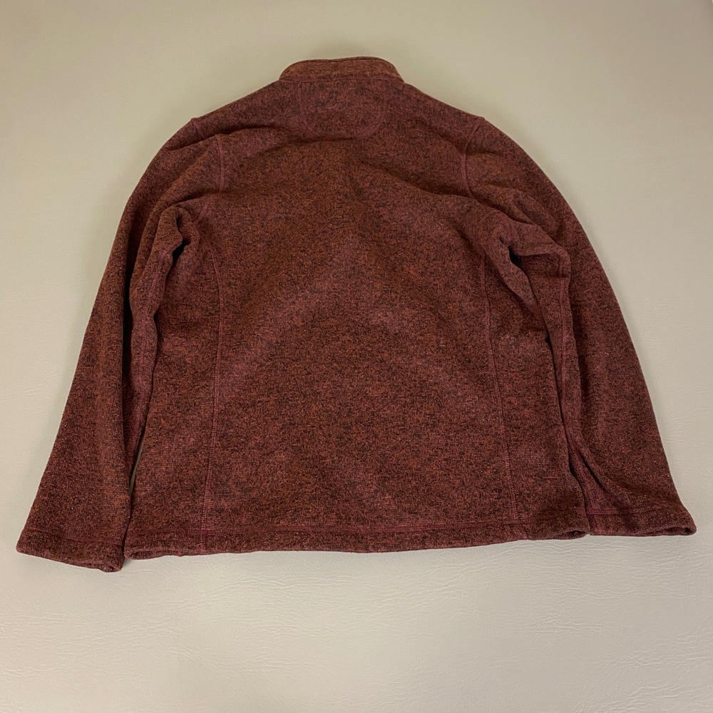 Woolrich 1/4 Zip Pullover Sweater Men's Medium Fleece Mock Neck Red Heather - Picture 10 of 11